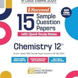 I Succeed 15 Sample Question Papers Chemistry Class 12
