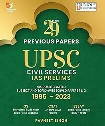 29 Years Previous Papers UPSC CIvil Services IAS Prelims (1995-2023)