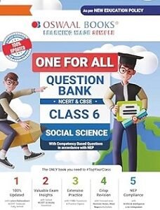 Oswaal One For All Question Bank NCERT & CBSE Class 6 Social Science