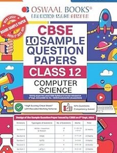 Oswaal CBSE Sample Question Papers Class 12 Computer Science