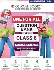 Oswaal One For All Question Bank NCERT & CBSE Social Science Class 8