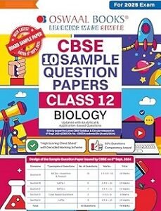 Oswaal CBSE 10 Sample Question Papers Class 12 Biology