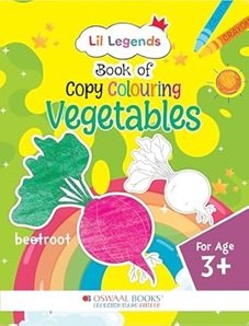 Oswaal Lil Legends Book Of Copy Colouring Vegetables (For Age 3+)