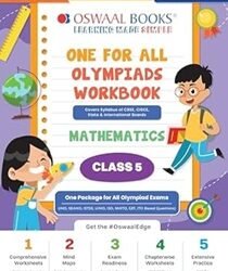 Oswaal One For All Olympiad Workbook Mathematics Class 5 2024-25 Exam