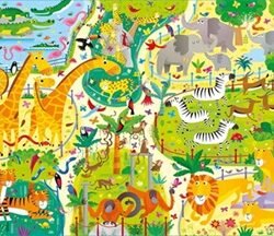 Usborne Book and Jigsaw - At the Zoo