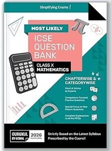 Most Likely ICSE Question Bank : Mathematics Class 10 (2026 Examination)
