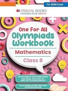 Oswaal One For All Olympiads Workbook Mathematics Class 8 (2025 Exam)