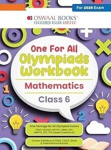 Oswaal One For All Olympiads Workbook Mathematics Class 6 (2025 Exam)