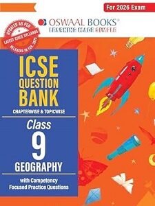 Oswaal ICSE Question Bank Chapterwise & Topicwise Class 9 Geography (2026 Exam)
