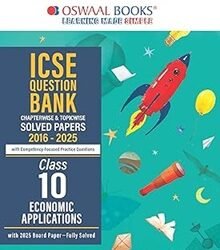 Oswaal ICSE Question Bank Solved Papers Class 10 Economic Application (2026 Exam)