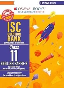 Oswaal ISC Question Bank Class 11 English Paper 2 (Literature) 2026 Exam
