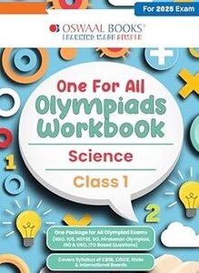 Oswaal One For All Olympiads Workbook Science Class 1 (2025 Exam)