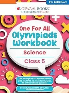 Oswaal One For All Olympiads Workbook Science Class 5 (2025 Exam)