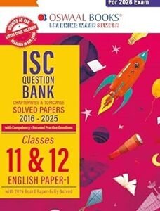 Oswaal ISC Question Bank Classes 11 & 12 English Paper-1 (For 2026 Exam)
