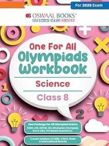 Oswaal One For All Olympiads Workbook Science Class 8 (2025 Exam)