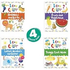 I Can Color: Letters, Num & Shapes Pack Of 4 Bk