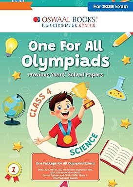 Oswaal One For All Olympiads Previous Year Solved Papers Class 4 Science(For 2025 Exam)