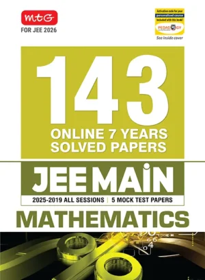 143 Online 7 Years Solved Papers JEE Main Mathematics (For JEE 2026)