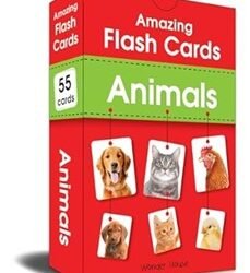 Amazing Flash Cards Animals: Early Development of Preschool Toddler (55 Cards)