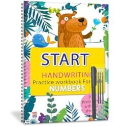 Start Handwriting Practise workbook book for Kids - Number