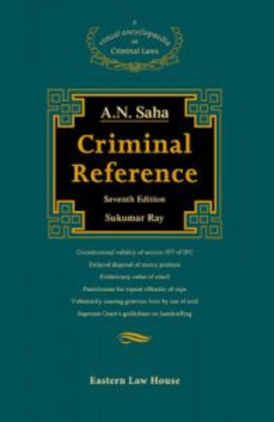 A.N. Saha's Criminal Reference