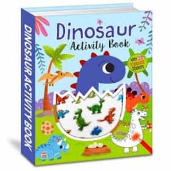 Dinosaur Acitvity Book with 3D Embossed Stickers