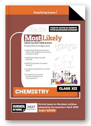 CBSE Most Likely Question Bank Chemistry Class 12 (2027 Examination)
