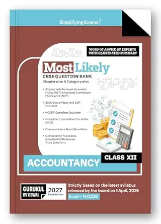 CBSE Most Likely Question Bank Accountancy Class 12 (2027 Examination)