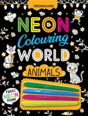 Neon Colouring Book Animal & Birds