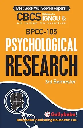 IGNOU BPCC 105: Psychological Research