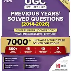 NTA UGC NET/SET/JRF Previous Years Solved Questions (2014-2026) General Paper 1 (Compulsory)